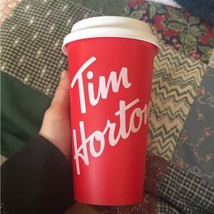 Tim Hortons Red Coffee Cup